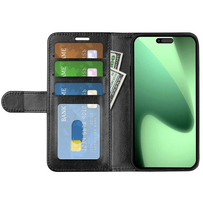 Estuche para teléfono de cuero con tapa horizontal con textura R64