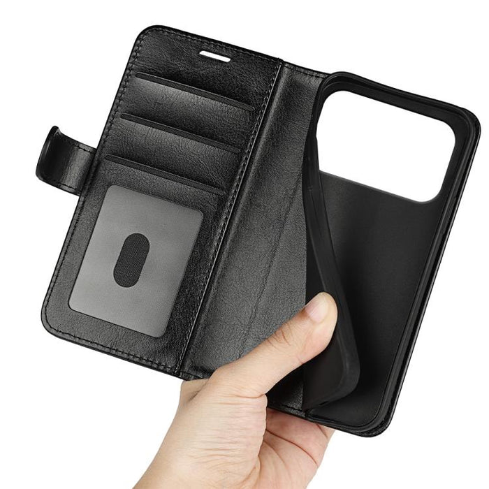 Estuche para teléfono de cuero con tapa horizontal con textura R64