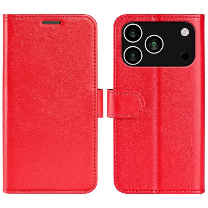 Estuche para teléfono de cuero con tapa horizontal con textura R64