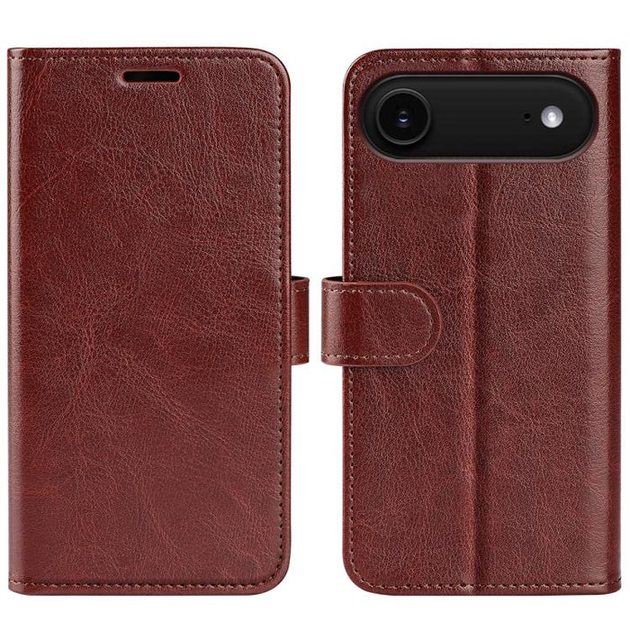 Estuche para teléfono de cuero con tapa horizontal con textura R64