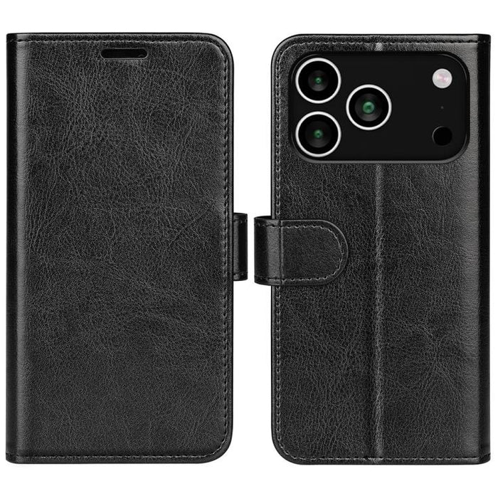 Estuche para teléfono de cuero con tapa horizontal con textura R64