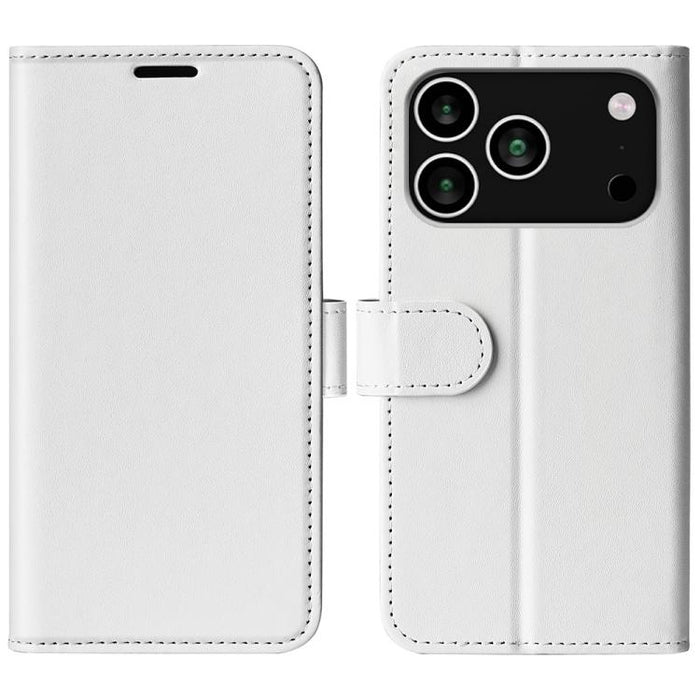 Estuche para teléfono de cuero con tapa horizontal con textura R64