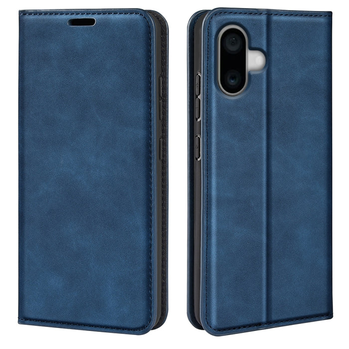 Estuche para teléfono de cuero con succión magnética de piel retro