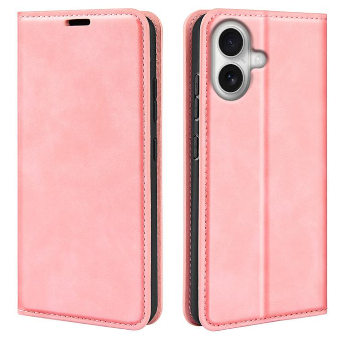 Estuche para teléfono de cuero con succión magnética de piel retro
