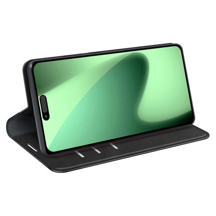 Estuche para teléfono de cuero con succión magnética de piel retro