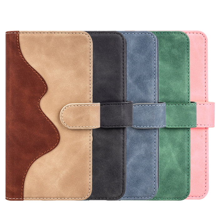 Funda de cuero para teléfono con tapa horizontal y costuras