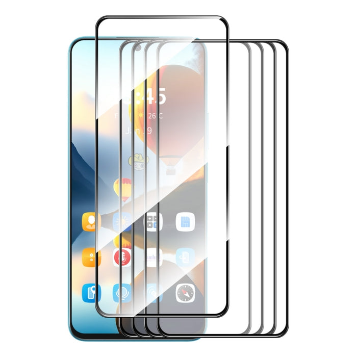 5 uds ENKAY Hat-Prince Full Glue alta película de vidrio templado de aluminio y silicio, For Redmi Note 15 Pro 5G Global 163.6mm, For Redmi 15C Global 171.5mm / Poco C85, For Redmi 15C 5G / 4G EU 173mm, For Redmi 13X, For Redmi Note 14S 4G             ...