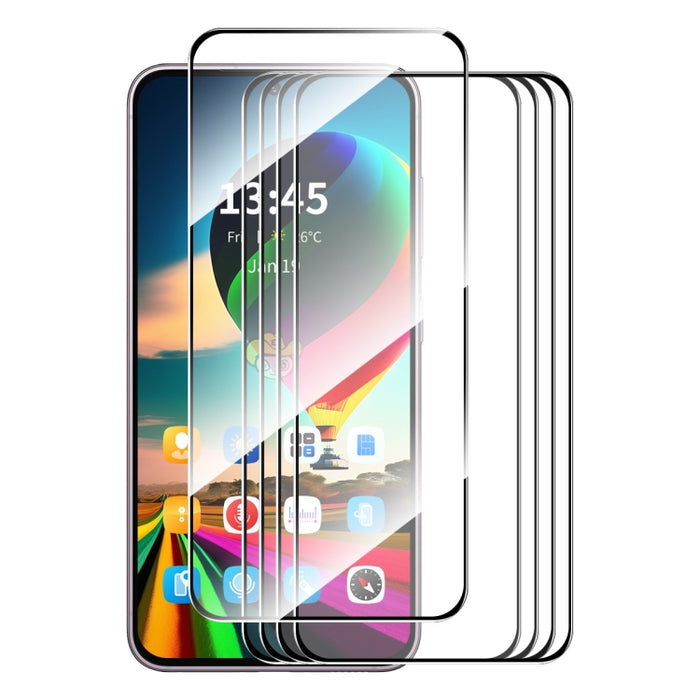 5 uds ENKAY Hat-Prince Full Glue alta película de vidrio templado de aluminio y silicio, For Redmi Note 15 Pro 5G Global 163.6mm, For Redmi 15C Global 171.5mm / Poco C85, For Redmi 15C 5G / 4G EU 173mm, For Redmi 13X, For Redmi Note 14S 4G             ...