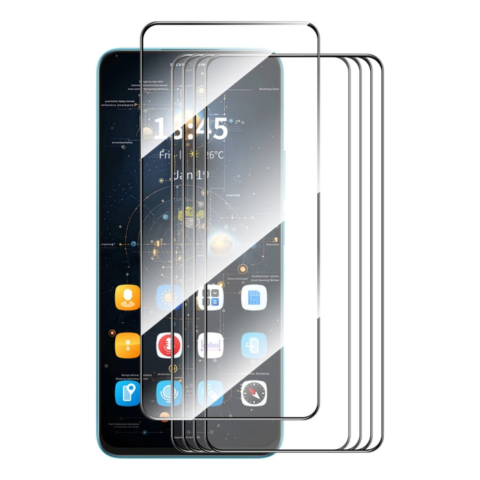 5 uds ENKAY Hat-Prince Full Glue alta película de vidrio templado de aluminio y silicio, For Redmi Note 15 Pro 5G Global 163.6mm, For Redmi 15C Global 171.5mm / Poco C85, For Redmi 15C 5G / 4G EU 173mm, For Redmi 13X, For Redmi Note 14S 4G             ...