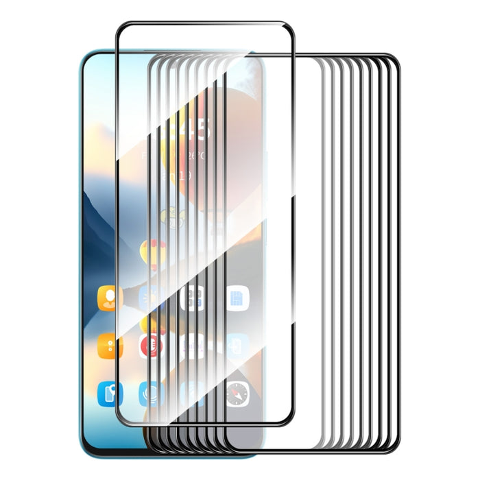 10 Uds ENKAY Hat-Prince Full Glue película de vidrio templado de aluminio y silicio, For Redmi Note 15 Pro 5G Global 163.6mm, For Redmi 15C Global 171mm / Poco C85, For Redmi 15C 5G / 4G EU 173mm, For Redmi 13X, For Redmi Note 14S 4G, For Redmi Turbo 4...