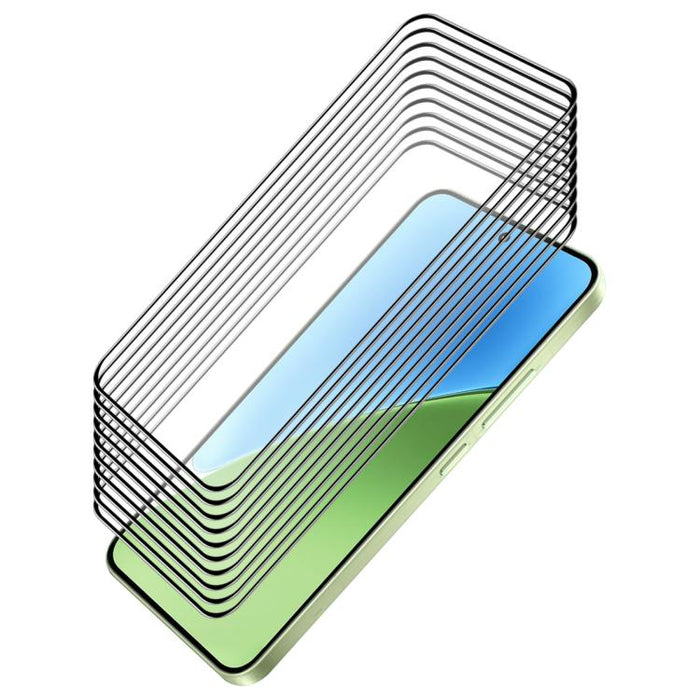 10 Uds ENKAY Hat-Prince Full Glue película de vidrio templado de aluminio y silicio, For Redmi Note 15 Pro 5G Global 163.6mm, For Redmi 15C Global 171mm / Poco C85, For Redmi 15C 5G / 4G EU 173mm, For Redmi 13X, For Redmi Note 14S 4G, For Redmi Turbo 4...