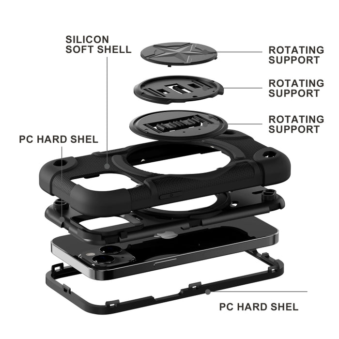 Shield PC Funda híbrida de silicona para teléfono