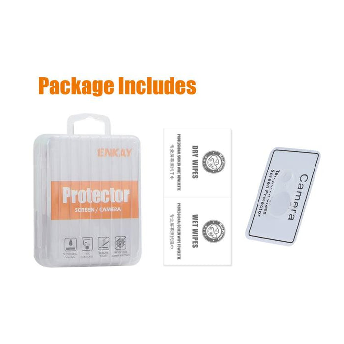 ENKAY Hat-Prince 9H Película de vidrio templado para lente de cámara trasera, For iPhone 17 Pro Max, For iPhone 17 Pro, For iPhone 17, For iPhone Air, For iPhone 16e, For iPhone 15 Pro / 15 Pro Max, For iPhone 15 / 15 Plus, For iPhone 16 Pro / 16 Pro M...
