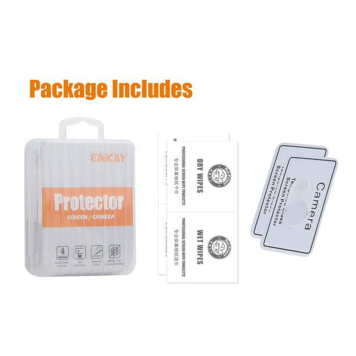 2 uds ENKAY Hat-Prince 9H lente de cámara trasera película de vidrio templado, For iPhone 17 Pro Max, For iPhone 17 Pro, For iPhone 17, For iPhone Air, For iPhone 16e, For iPhone 15 Pro / 15 Pro Max, For iPhone 15 / 15 Plus, For iPhone 16 Pro / 16 Pro ...