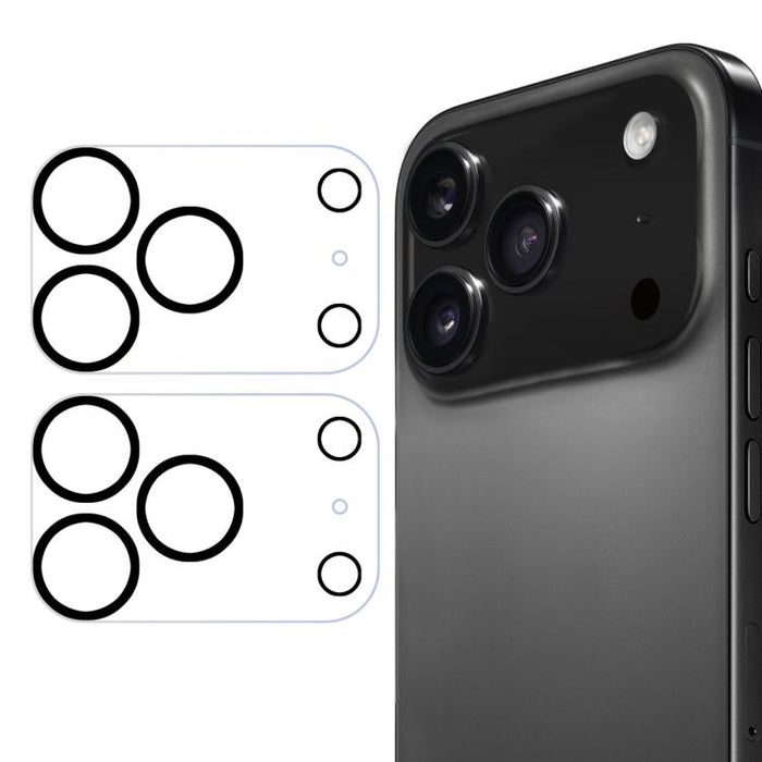 2 uds ENKAY Hat-Prince anillo negro 9H lente de la cámara trasera película de vidrio templado, For iPhone 17 Pro Max, For iPhone 17 Pro, For iPhone 17, For iPhone Air, For iPhone 16 Pro / 16 Pro Max, For iPhone 16 / 16 Plus, For iPhone 15 Pro / 15 Pro ...