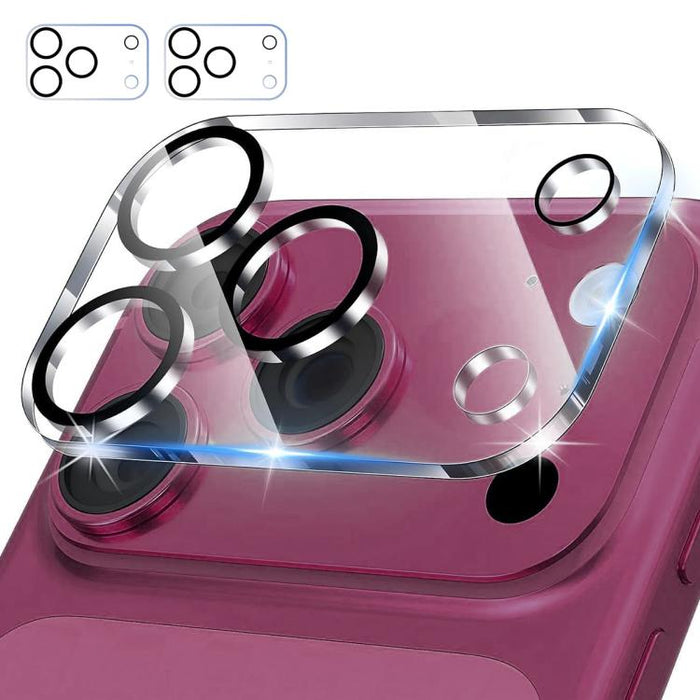2 uds ENKAY Hat-Prince anillo negro 9H lente de la cámara trasera película de vidrio templado, For iPhone 17 Pro Max, For iPhone 17 Pro, For iPhone 17, For iPhone Air, For iPhone 16 Pro / 16 Pro Max, For iPhone 16 / 16 Plus, For iPhone 15 Pro / 15 Pro ...