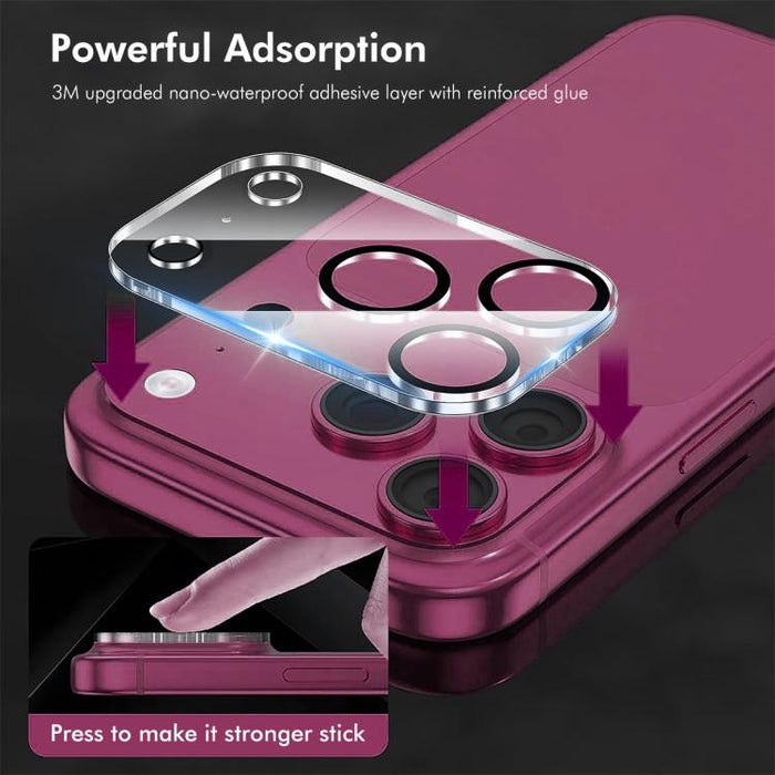 2 uds ENKAY Hat-Prince anillo negro 9H lente de la cámara trasera película de vidrio templado, For iPhone 17 Pro Max, For iPhone 17 Pro, For iPhone 17, For iPhone Air, For iPhone 16 Pro / 16 Pro Max, For iPhone 16 / 16 Plus, For iPhone 15 Pro / 15 Pro ...