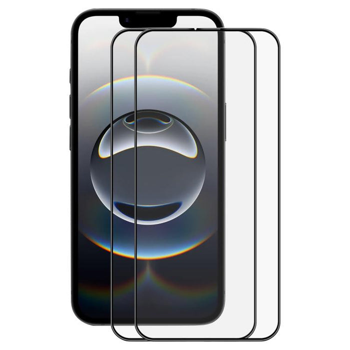 2 uds ENKAY pegamento completo alto aluminio-silicio película de vidrio templado, For iPhone 16 Pro Max, For iPhone 16 Pro, For iPhone 16 Plus, For iPhone 16, iPhone 16e, For iPhone 15 Pro Max, For iPhone 15 Pro, For iPhone 15 Plus, For iPhone 15