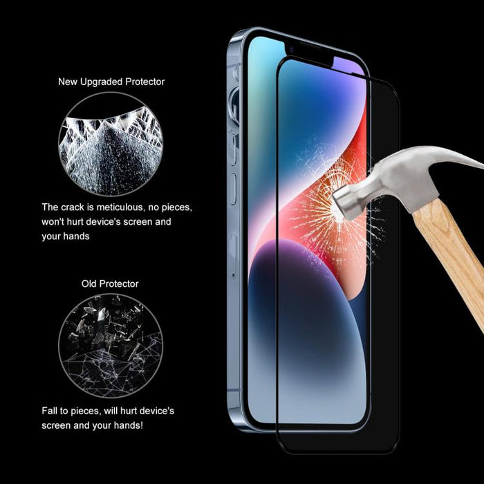 5 uds ENKAY pegamento completo alto aluminio-silicio película de vidrio templado, For iPhone 16 Pro Max, For iPhone 16 Pro, For iPhone 16 Plus, For iPhone 16, iPhone 16e, For iPhone 15 Pro Max, For iPhone 15 Pro, For iPhone 15 Plus, For iPhone 15