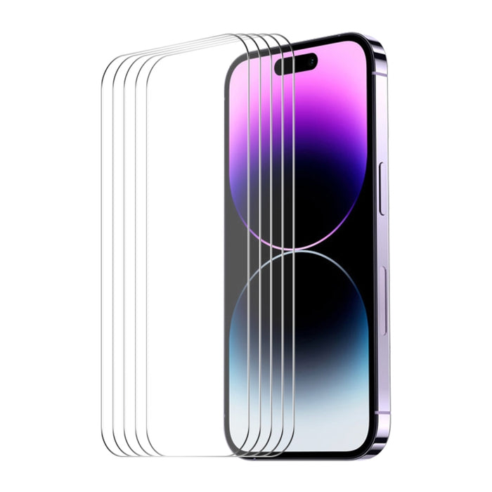 5 uds ENKAY 0,26mm 9H 2.5D alto aluminio-silicio película de vidrio templado, For iPhone 16 Pro Max, For iPhone 16 Pro, For iPhone 16 Plus, For iPhone 16, iPhone 16e, For iPhone 15 Pro Max, For iPhone 15 Pro, For iPhone 15 Plus, For iPhone 15