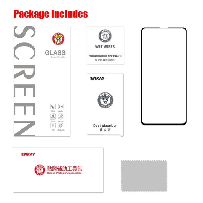 Para Xiaomi Poco F5 Pro / Redmi K60 / K60 Pro 2 piezas ENKAY Hat-Prince Pegamento total 0,26 mm 9H 2.5D Película completa de vidrio templado, For Redmi K20 / K20 Pro(1pc)