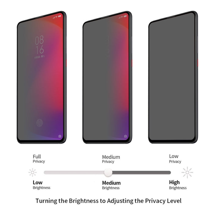 ENKAY Hat-Prince 0.26mm 9H 2.5D Película de vidrio templado de pantalla completa antideslumbrante de privacidad para Redmi K20 / K20 Pro, For Redmi K20 / K20 Pro