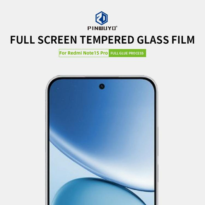 PINWUYO 9H 2.5D Película de vidrio templado de pantalla completa, For Redmi Note 15 Pro Global 163.6mm, For Redmi 15 5G EU 171mm, For Redmi 15 4G EU 171mm / Poco M7 Plus, For Redmi  15C 4G 171.5mm / Poco C85, For Redmi 15C 5G 173.1mm, For Xiaomi Poco M...