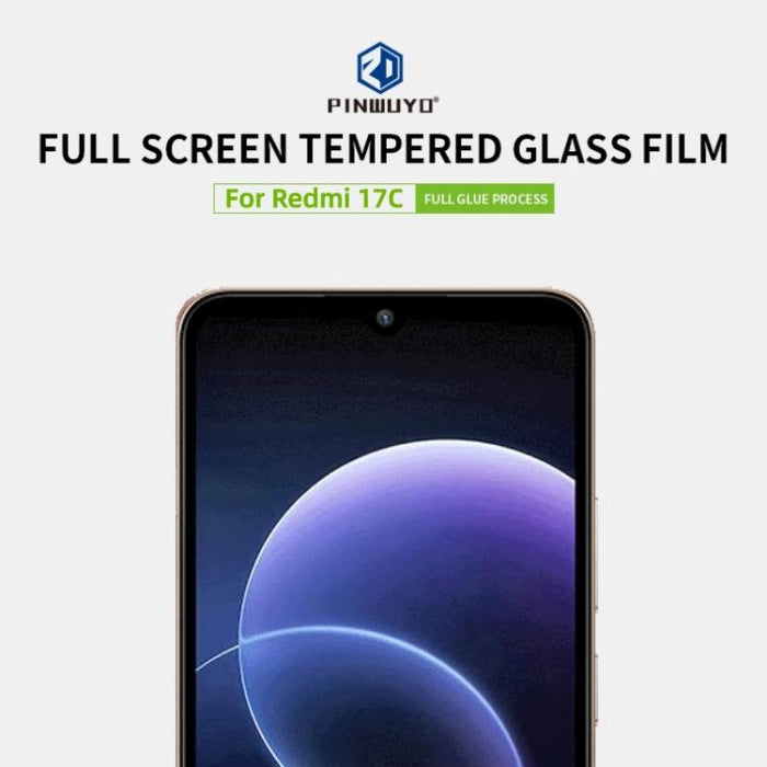 PINWUYO 9H 2.5D Película de vidrio templado de pantalla completa, For Redmi Note 15 Pro Global 163.6mm, For Redmi 15 5G EU 171mm, For Redmi 15 4G EU 171mm / Poco M7 Plus, For Redmi  15C 4G 171.5mm / Poco C85, For Redmi 15C 5G 173.1mm, For Xiaomi Poco M...