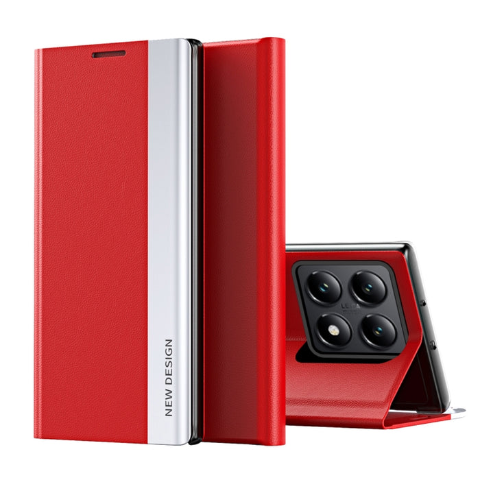 Caja de teléfono de cuero de adsorción galvanizada lateral, For Xiaomi 17T Pro 5G, For Xiaomi 17T 5G, For Redmi Note 15 Pro 5G Global 163.6mm, For Xiaomi 15T Pro, For Xiaomi 15T, For Xiaomi Poco X7 Pro, For Redmi Note 14 4G 163.25mm                    ...