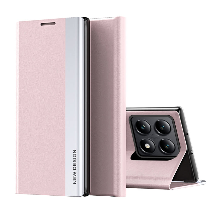 Caja de teléfono de cuero de adsorción galvanizada lateral, For Xiaomi 17T Pro 5G, For Xiaomi 17T 5G, For Redmi Note 15 Pro 5G Global 163.6mm, For Xiaomi 15T Pro, For Xiaomi 15T, For Xiaomi Poco X7 Pro, For Redmi Note 14 4G 163.25mm                    ...