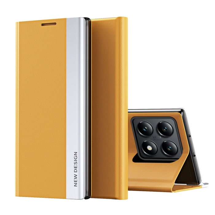 Caja de teléfono de cuero de adsorción galvanizada lateral, For Xiaomi 17T Pro 5G, For Xiaomi 17T 5G, For Redmi Note 15 Pro 5G Global 163.6mm, For Xiaomi 15T Pro, For Xiaomi 15T, For Xiaomi Poco X7 Pro, For Redmi Note 14 4G 163.25mm                    ...