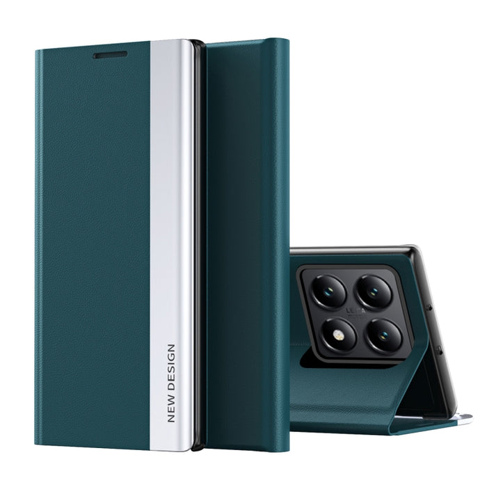 Caja de teléfono de cuero de adsorción galvanizada lateral, For Xiaomi 17T Pro 5G, For Xiaomi 17T 5G, For Redmi Note 15 Pro 5G Global 163.6mm, For Xiaomi 15T Pro, For Xiaomi 15T, For Xiaomi Poco X7 Pro, For Redmi Note 14 4G 163.25mm                    ...