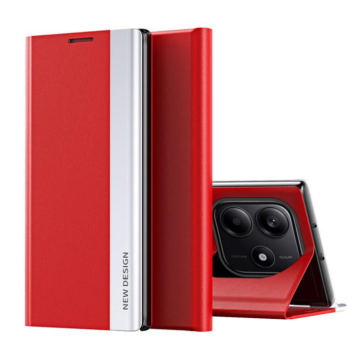 Caja de teléfono de cuero de adsorción galvanizada lateral, For Xiaomi 17T Pro 5G, For Xiaomi 17T 5G, For Redmi Note 15 Pro 5G Global 163.6mm, For Xiaomi 15T Pro, For Xiaomi 15T, For Xiaomi Poco X7 Pro, For Redmi Note 14 4G 163.25mm                    ...