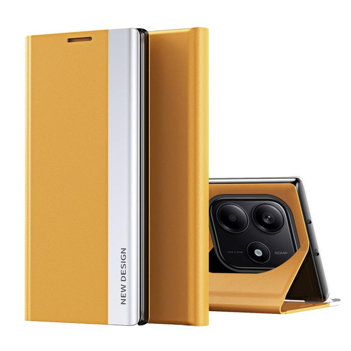 Caja de teléfono de cuero de adsorción galvanizada lateral, For Xiaomi 17T Pro 5G, For Xiaomi 17T 5G, For Redmi Note 15 Pro 5G Global 163.6mm, For Xiaomi 15T Pro, For Xiaomi 15T, For Xiaomi Poco X7 Pro, For Redmi Note 14 4G 163.25mm                    ...