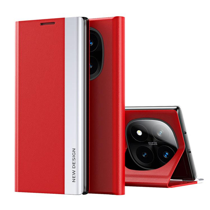Caja de teléfono de cuero de adsorción galvanizada lateral, For Xiaomi 17T Pro 5G, For Xiaomi 17T 5G, For Redmi Note 15 Pro 5G Global 163.6mm, For Xiaomi 15T Pro, For Xiaomi 15T, For Xiaomi Poco X7 Pro, For Redmi Note 14 4G 163.25mm                    ...