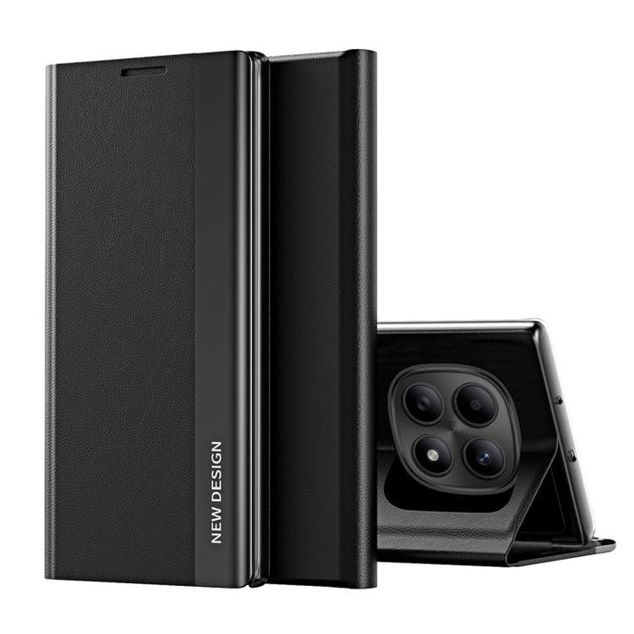 Caja de teléfono de cuero de adsorción galvanizada lateral, For Redmi Note 15 4G / 5G Global 164mm