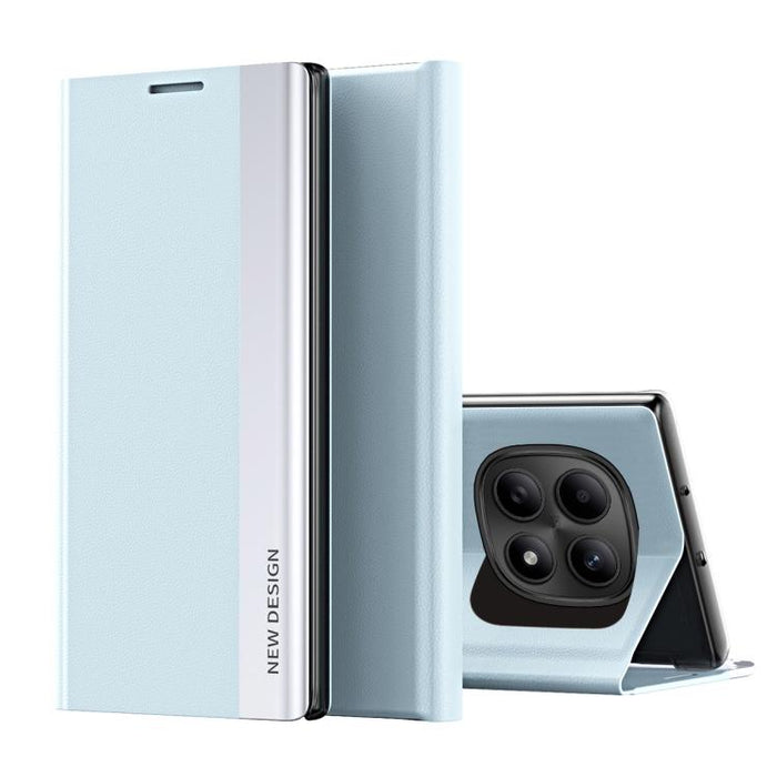 Caja de teléfono de cuero de adsorción galvanizada lateral, For Redmi Note 15 4G / 5G Global 164mm