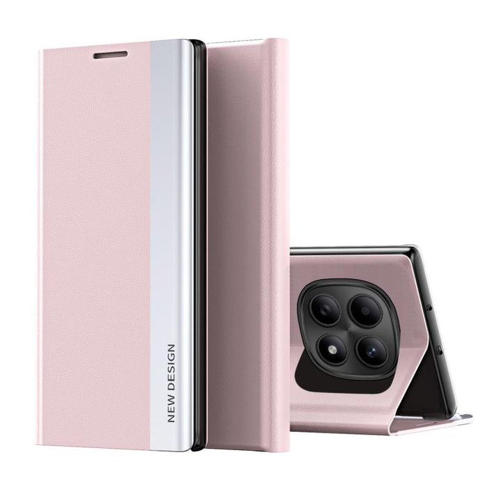 Caja de teléfono de cuero de adsorción galvanizada lateral, For Redmi Note 15 4G / 5G Global 164mm