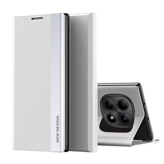 Caja de teléfono de cuero de adsorción galvanizada lateral, For Redmi Note 15 4G / 5G Global 164mm