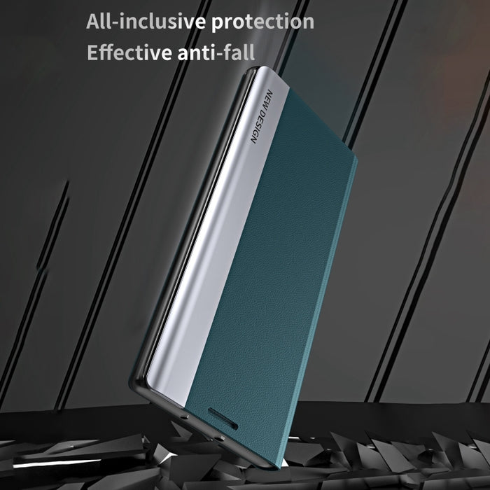 Caja de teléfono de cuero de adsorción galvanizada lateral, For Redmi Note 15 4G / 5G Global 164mm