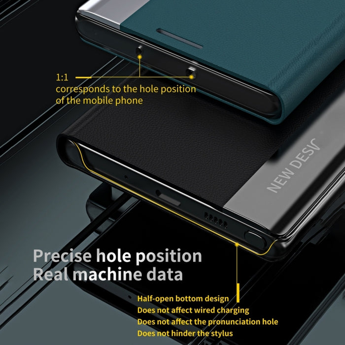Caja de teléfono de cuero de adsorción galvanizada lateral, For Redmi Note 15 4G / 5G Global 164mm