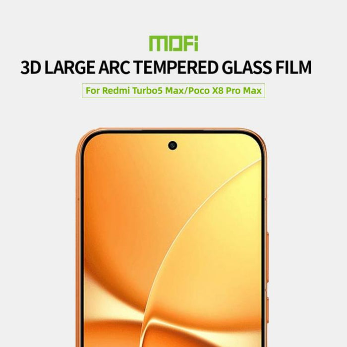 Película de vidrio templado de pantalla curva a prueba de explosiones MOFI 9H 3D, For Redmi Turbo 5 Max / Poco X8 Pro Max Unlock, For Redmi Turbo 5 / Poco X8 Pro Unlock, For Xiaomi 17 Ultra Unlock, For Xiaomi Poco F8 Ultra Unlock                       ...