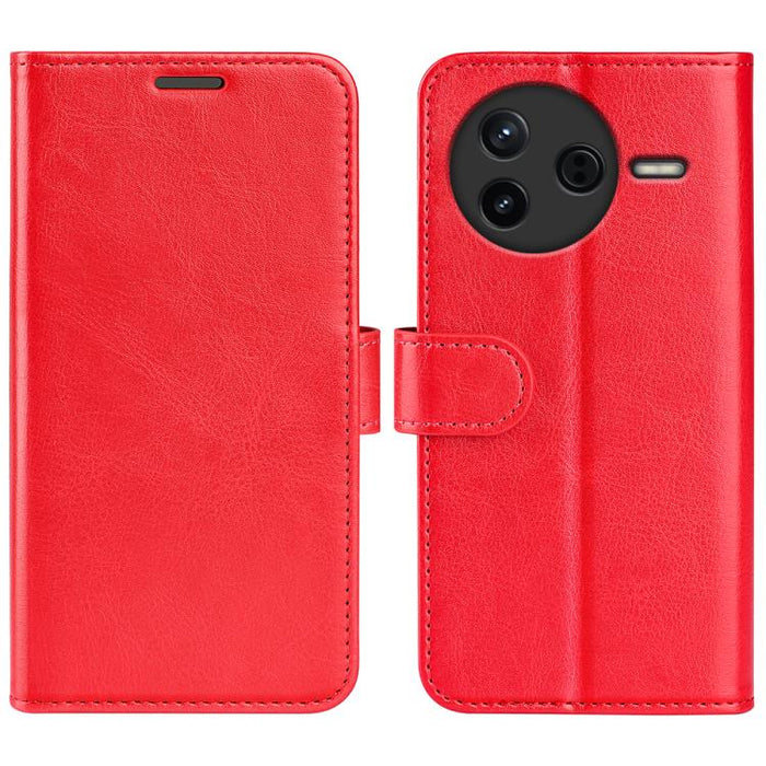 Caja del teléfono del cuero del tirón horizontal de la textura R64, For Redmi K80 / Poco F7 Pro