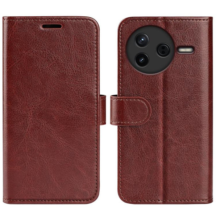 Caja del teléfono del cuero del tirón horizontal de la textura R64, For Redmi K80 / Poco F7 Pro