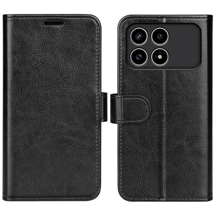 Caja del teléfono del cuero del tirón horizontal de la textura R64, For Redmi K80 / Poco F7 Pro
