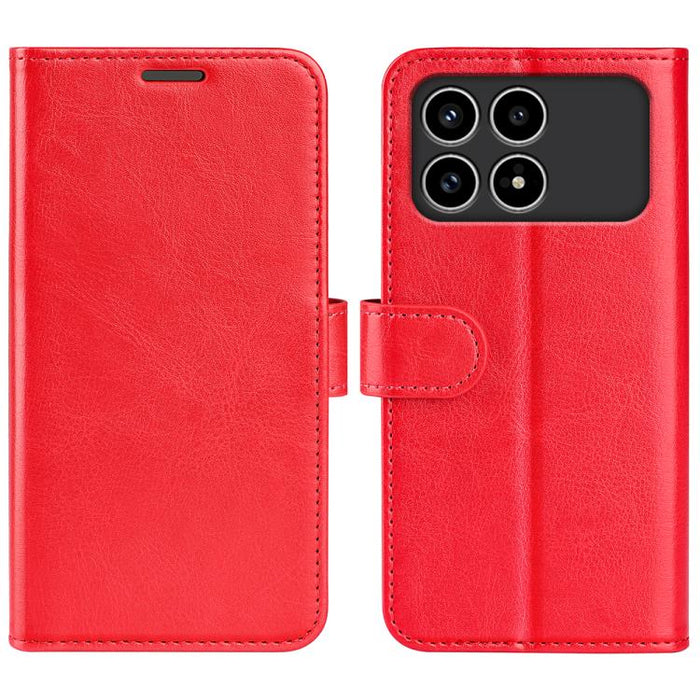Caja del teléfono del cuero del tirón horizontal de la textura R64, For Redmi K80 / Poco F7 Pro