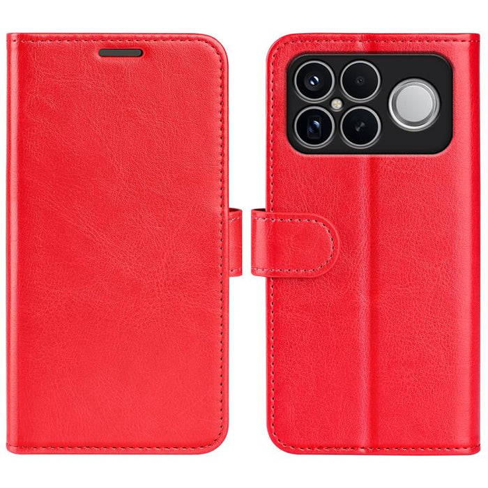 Caja del teléfono del cuero del tirón horizontal de la textura R64, For Redmi K80 / Poco F7 Pro