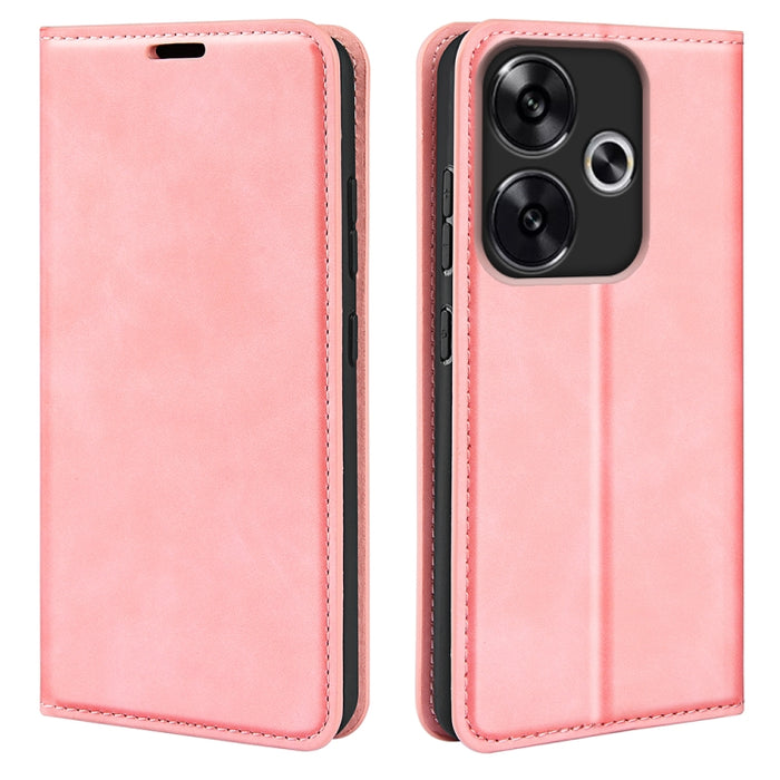 Funda para teléfono de cuero con succión magnética de piel retro, For Redmi K80 / Poco F7 Pro, For Redmi Note 14 4G 164.84mm, For Xiaomi 15 Ultra, For Xiaomi Poco X7 Pro, For Xiaomi Poco M7 Pro 5G, For Xiaomi Redmi Note 14 Pro 4G                       ...