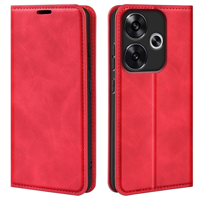 Funda para teléfono de cuero con succión magnética de piel retro, For Redmi K80 / Poco F7 Pro, For Redmi Note 14 4G 164.84mm, For Xiaomi 15 Ultra, For Xiaomi Poco X7 Pro, For Xiaomi Poco M7 Pro 5G, For Xiaomi Redmi Note 14 Pro 4G                       ...