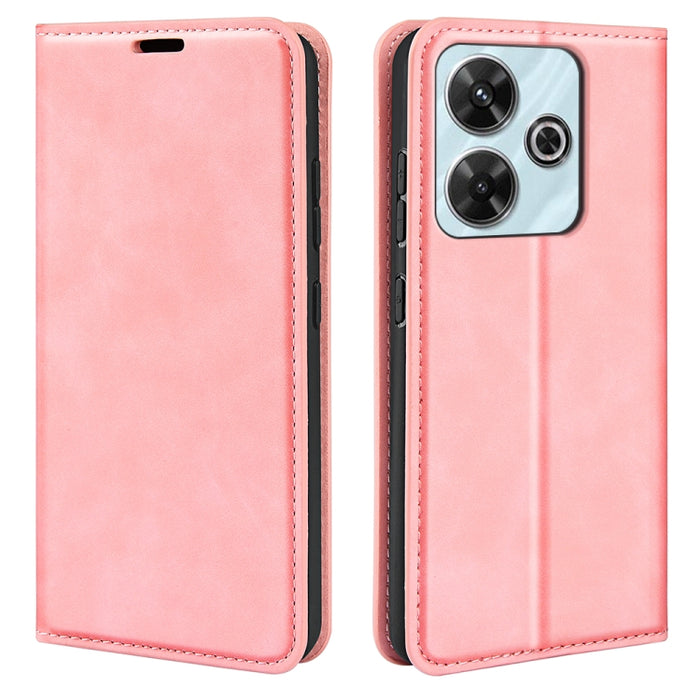 Funda para teléfono de cuero con succión magnética de piel retro, For Redmi K80 / Poco F7 Pro, For Redmi Note 14 4G 164.84mm, For Xiaomi 15 Ultra, For Xiaomi Poco X7 Pro, For Xiaomi Poco M7 Pro 5G, For Xiaomi Redmi Note 14 Pro 4G                       ...
